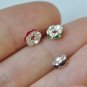 20 pcs Silver Rondelle Rhinestone Spacer Beads 6mm Mixed Color A3569