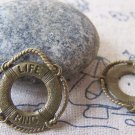 10 pcs of Antique Bronze Life Saving Life Ring Charms 22x24mm A4307