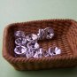 20 pcs Silver Tone Rondelle Clear Rhinestone Spacer Beads 8mm