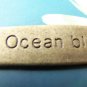10 pcs of Antique Bronze Ocean Blue Bar Charms 11x36mm A512