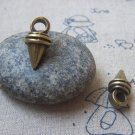 10 pcs of Antique Bronze Spike Charms With Hole 9x19mm A4830