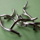 20 pcs White Gold Smooth Wavy Twist S Noodle Tubes 20mm-30mm 25mm A1894