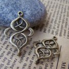 20 pcs Antique Bronze Chinese Knot Connector Charms 18x27mm A338
