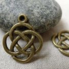 20 pcs Antique Bronze Chinese Knot Connector Charms A5976