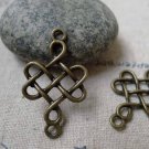 20 pcs Antique Bronze Chinese Knot Connector Charms A6102