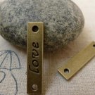 20 pcs of Antique Bronze Flat Bar Connector Charms 6x26mm A6222