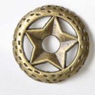 20 pcs Wicca Pentagram Circle Charms Antique Bronze Pendants A8649