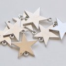 20 pcs of Antique Silver Star Connector Charms Pendants 28mm A6839