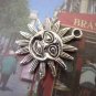 30 pcs Antique Silver Sun Face Charms 18x20mm A7428