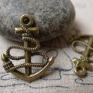 30 pcs of Antique Bronze Coiled Anchor Charms 18x24mm A6904
