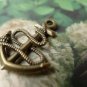 30 pcs of Antique Bronze Coiled Anchor Charms 18x24mm A6904