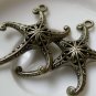 4 pcs Antique Bronze Sea Star Starfish Pendants Charms A6342