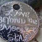 5 Silver Moon Round Pendants Charms 37.5mm A1645