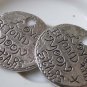 5 pcs of Antique Silver Round Pendants 37.5mm  A6096