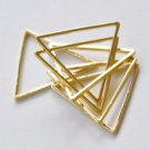 50 pcs Anti Tarnish Gold Seamless Triangle Charms 24mm A6741