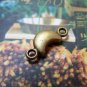 50 pcs Antique Bronze Crescent Moon Connector Charms 6x15mm A5211