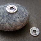 50 pcs Antique Silver Textured Symbol Round Circle Ring Charms A1333