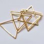 50 pcs Raw Brass/Gold/Antique Bronze/Silver Seamless Triangle Charms 15mm/17mm/20mm/24mm/29mm Antiqu