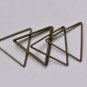 50 pcs Raw Brass/Gold/Antique Bronze/Silver Seamless Triangle Charms 15mm/17mm/20mm/24mm/29mm Antiqu