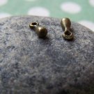 50 pcs of Antique Bronze Small Teardrop Drop Charms 3x6mm A1112