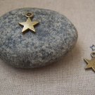 50 pcs of Antique Bronze Star Charms 10mm A347
