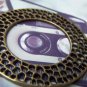 6 pcs Antique Bronze Round Multiple Hole Ring Pendant A313