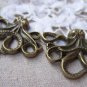 6 pcs of Antique Bronze 3D Octopus Charms Pendants 36x44mm A643