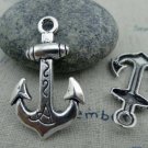 Anchor Charms Antique Silver Navy Pendants Set of 10 A4069