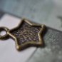 Antique Bronze Bezel Star Charms 9.5x11.5mm 50 pcs