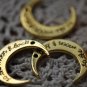 Antique Gold Crescent Moon Charms Pendants Set of 10 A7941
