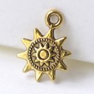 Antique Gold Sun Charms 12x17mm Double Sided Set of 30 A8239