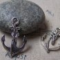 Antique Silver Coiled Anchor Charms Pendants 17x26mm Set of 10 A4768