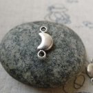 Antique Silver Crescent Moon Connector Charms Set of 50 A6458