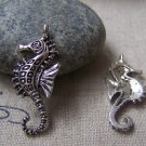 Antique Silver Seahorse Charms Pendants 12x26mm Set of 10 pcs A2921