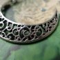Crescent Moon Charms Antique Silver Swirly Connectors Set of 10 A6860