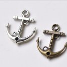 Love Anchor Charms Pendant Connectors Double Sided Set of 20 Silver A8369