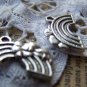 Rainbow Cloud Charms Antique Silver Celestial Pendants Set of 10 A1078