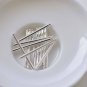 Shiny Silver/Champagne Gold Round Bar Rod Pendants 30mm 10 pcs Silver A8832