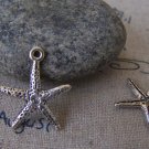 Starfish Charms Antique Silver Sea Star Pendants Set of 20 A3998