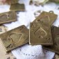 10 pcs Antique Bronze Ace of Spade Poker Card Charms A492