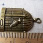 10 pcs Antique Bronze Bird Cage Pendants Charms 23x31mm A157