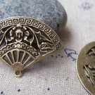 10 pcs Antique Bronze Chinese Folding Fan Charms A1440