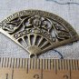 10 pcs Antique Bronze Chinese Folding Fan Charms A1440