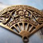 10 pcs Antique Bronze Chinese Folding Fan Charms A1440