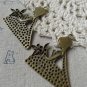 10 pcs Antique Bronze Flat Lady Girl Charm Pendants A6511