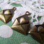 10 pcs Antique Bronze Heart Mail With Love Envelope Charms A521