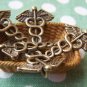 10 pcs Antique Bronze Medical Symbol Caduceus Staff Charms  A1458