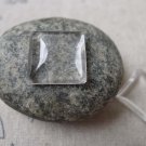 20 pcs of Clear Glass Dome Square Cabochon Cameo 15mm A6884