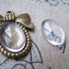 20 pcs of Crystal Glass Dome Oval Cabochon Cameo 10x14mm A3638