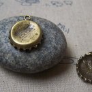 10 pcs Antique Bronze Textured Drink Bottle Cap Charms 16x21mm A4742